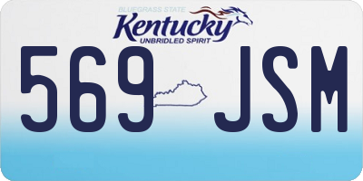 KY license plate 569JSM