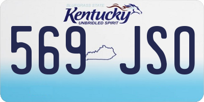 KY license plate 569JSO