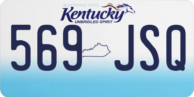 KY license plate 569JSQ