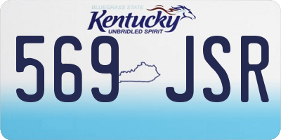 KY license plate 569JSR
