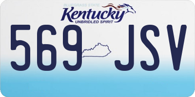 KY license plate 569JSV