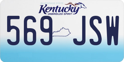 KY license plate 569JSW