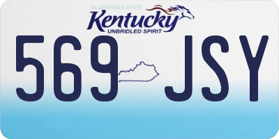 KY license plate 569JSY