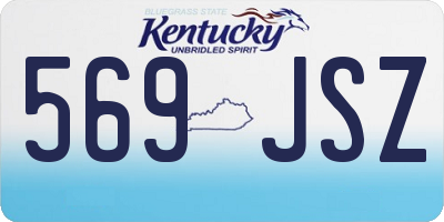 KY license plate 569JSZ