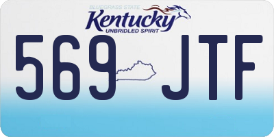 KY license plate 569JTF