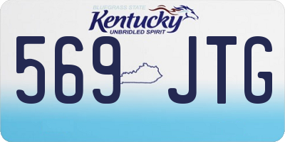 KY license plate 569JTG