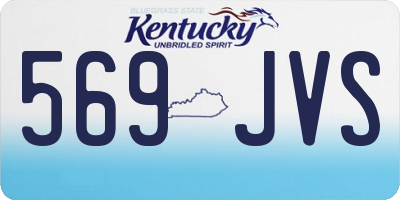 KY license plate 569JVS