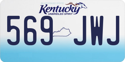KY license plate 569JWJ