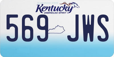 KY license plate 569JWS