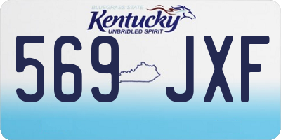 KY license plate 569JXF