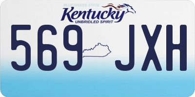 KY license plate 569JXH