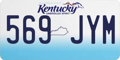 KY license plate 569JYM
