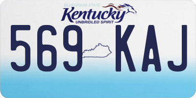 KY license plate 569KAJ