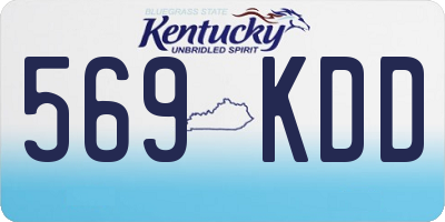 KY license plate 569KDD