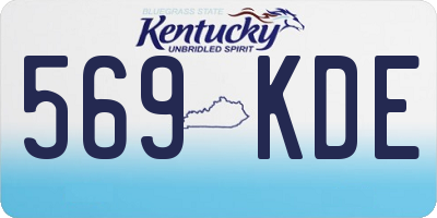 KY license plate 569KDE