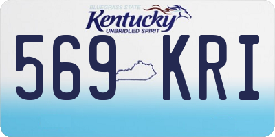 KY license plate 569KRI