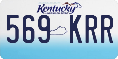 KY license plate 569KRR