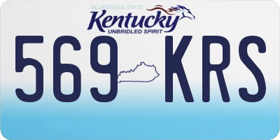 KY license plate 569KRS