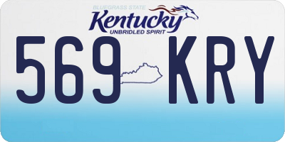 KY license plate 569KRY