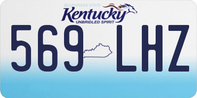 KY license plate 569LHZ