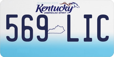 KY license plate 569LIC