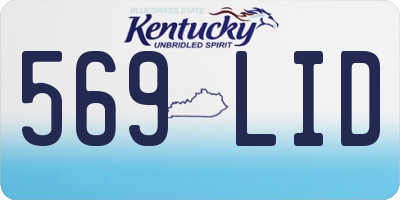 KY license plate 569LID