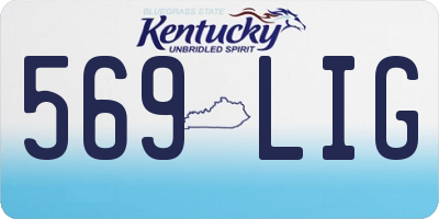 KY license plate 569LIG