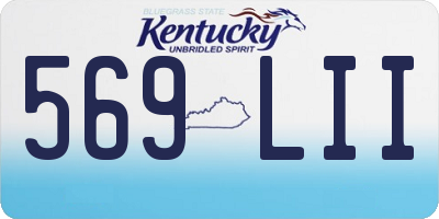 KY license plate 569LII
