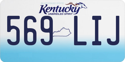 KY license plate 569LIJ