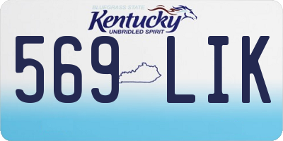 KY license plate 569LIK