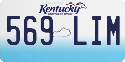 KY license plate 569LIM
