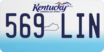 KY license plate 569LIN