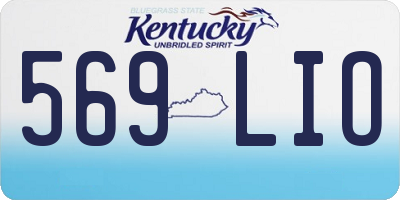 KY license plate 569LIO