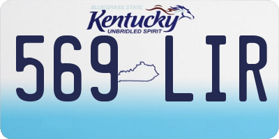 KY license plate 569LIR
