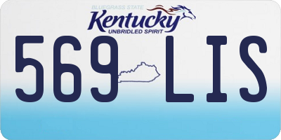 KY license plate 569LIS