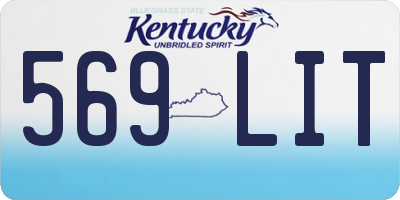 KY license plate 569LIT
