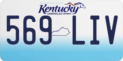 KY license plate 569LIV