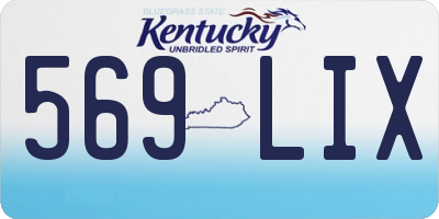 KY license plate 569LIX