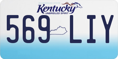 KY license plate 569LIY