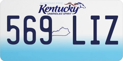 KY license plate 569LIZ
