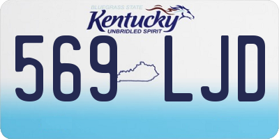 KY license plate 569LJD