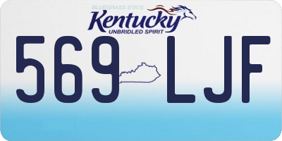 KY license plate 569LJF