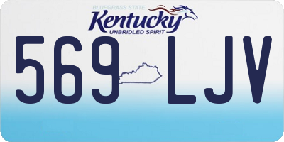 KY license plate 569LJV