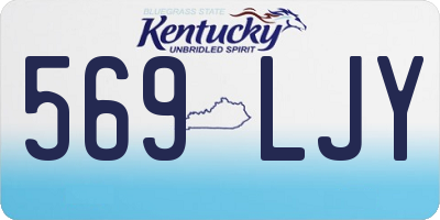 KY license plate 569LJY