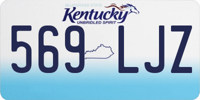 KY license plate 569LJZ
