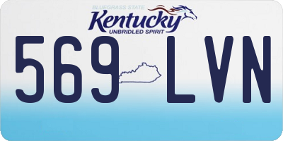 KY license plate 569LVN