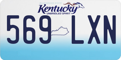 KY license plate 569LXN