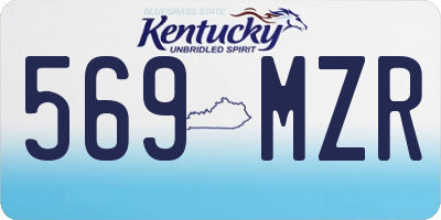 KY license plate 569MZR