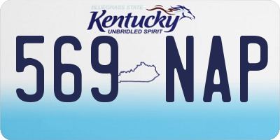 KY license plate 569NAP