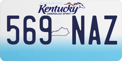 KY license plate 569NAZ